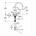 Kitchen Tap Grohe Get - 31494001 Kształt C Metal