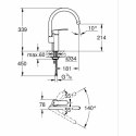 Kitchen Tap Grohe Wave Cosmopolitan - 32449001 Kształt C Metal