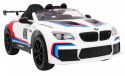 Auto Na Akumulator BMW M6 GT3 Biały Nawiew Powietrza Dźwięki MP3 LED Pilot