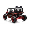 Auto Na Akumulator Pojazd Buggy FASTER 4x4 Czerwony MP3 LED Ekoskóra