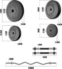 PHYSIONIC Zestaw hantli z obciążnikami, blokady gwiazdowe