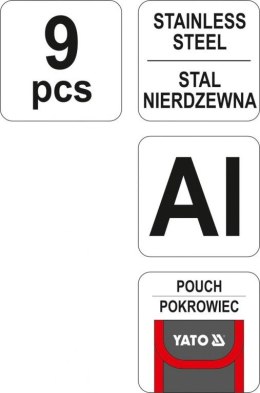 YATO Nóż wielofunkcyjny 9 funkcji czarno-czerwony