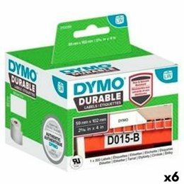 Etykiety do Drukarki Dymo Durable Biały 102 x 59 mm Czarny (6 Sztuk)