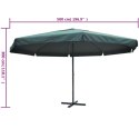 Parasol z aluminium, 500 cm, zielony