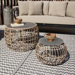 Stolik Ariki 50 x 50 x 34 cm rattan syntetyczny Stal