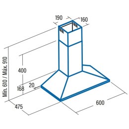 Okap konwencjonalny Cata V600WH Biały