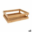 Tacka do przekąsek Bambus 32,5 x 26,5 x 10 cm (3 Sztuk)