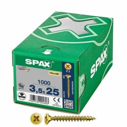 Pudełko śrubek SPAX Yellox Z2 Płaska głowa 3,5 x 25 mm 1000 Unidades