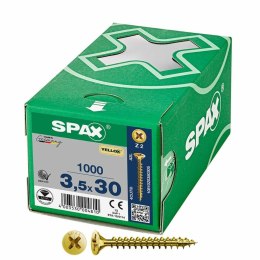 Pudełko śrubek SPAX Yellox Z2 Płaska głowa 3,5 x 30 mm 1000 Unidades