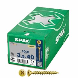 Pudełko śrubek SPAX Yellox Z2 Płaska głowa 3,5 x 40 mm 1000 Unidades