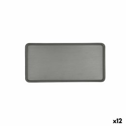 Tacka do przekąsek Bidasoa Gio Czarny Plastikowy 24 x 11,5 cm (12 Sztuk)