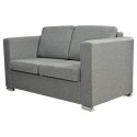 2 osobowa sofa tapicerowana jasnoszara