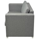 2 osobowa sofa tapicerowana jasnoszara