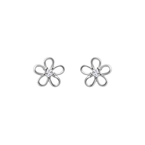 Rhodium plated silver earrings KSE6591