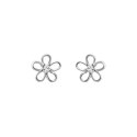 Rhodium plated silver earrings KSE6591