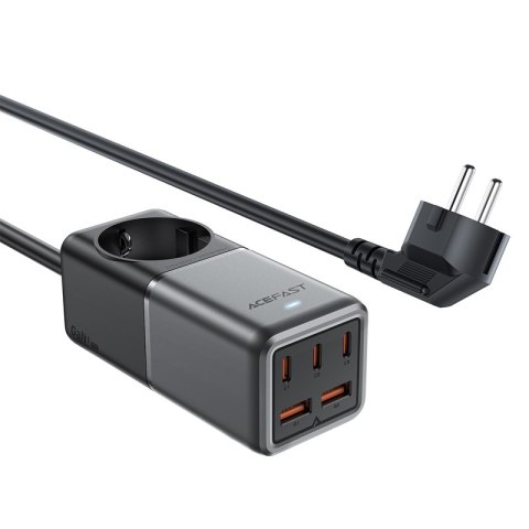 Ładowarka biurkowa stacja ładowania Z2 GaN 75W PD 3x USB-C 2x USB-A czarno-szara