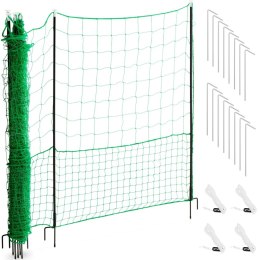 Siatka zagroda ogrodzenie hodowlane dla kur drobiu 1.25 x 15 m