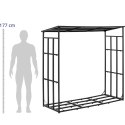 Stojak na drewno opałowe zewnętrzny zadaszony 190 x 76 x 186 cm