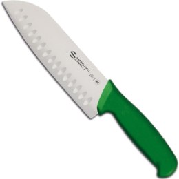 Nóż Santoku ze szlifem kulowym SUPRA COLORE HACCP 180/310 mm - zielony