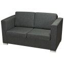 2 osobowa sofa tapicerowana ciemnoszara