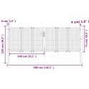 Brama ogrodowa, antracytowa, 300x125 cm, stal
