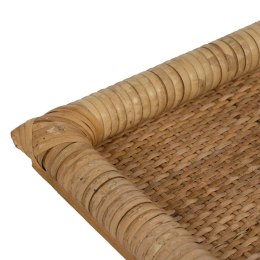 Tacka do przekąsek Naturalny Rattan 47,5 x 30 x 4 cm (2 Sztuk)