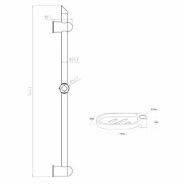 Shower rod Rousseau Stal nierdzewna 60 cm