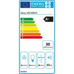 Okap konwencjonalny Balay 3BC998HX 90 cm 843 m3/h 160W A+ Stal