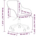 VidaXL Obrotowe krzesło biurowe, niebieskie, aksamitne