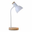 Lampka Biurkowa EDM 32015 Biały Naturalny Drewno Stal 40 W 12 x 17 x 45 cm