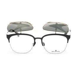 Oprawki Okularowe + Okulary Przeciwsłoneczne Belstaff HATCHER-NEGRO-DORADO-W Ø 55 mm Clip On