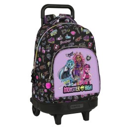 Torba szkolna z kółkami Monster High Creep Czarny 33 X 45 X 22 cm