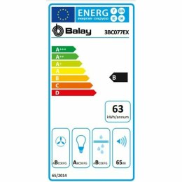 Okap konwencjonalny Balay 3BC077EX 75 cm 720 m3/h 65 dB 255W Stal