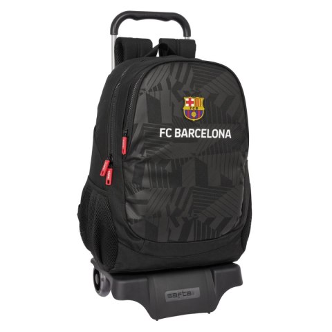 Torba szkolna z kółkami F.C. Barcelona Black Czarny 32 x 44 x 16 cm