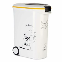 Pet food canister Curver 794096 Z kółkami Biały Plastikowy 20 kg 54 L 49,3 x 27,8 x 60,5 cm