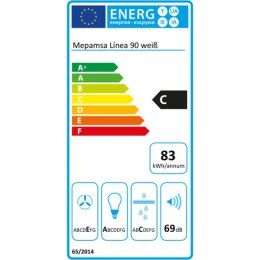 Okap konwencjonalny Mepamsa LINEA 90 90 cm 560 m3/h Biały