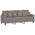 VidaXL 3-osobowa sofa z podnóżkiem, taupe, 180 cm, tkaniną