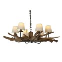 Lampa Sufitowa Home ESPRIT Żelazo drewno tekowe 130 X 130 X 35 cm