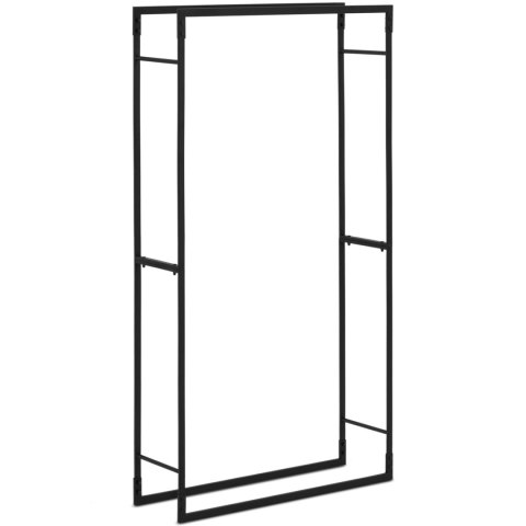 Stojak na drewno kominkowe metalowy prostokątny LOFT do 40 kg 80 x 25 x 150 cm