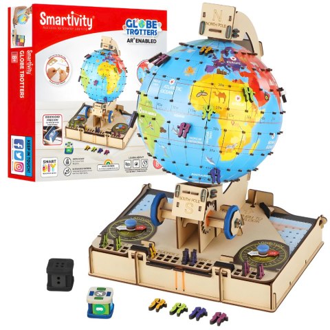 Smartivity Drewniane Mechaniczne Puzzle 3D - Globus