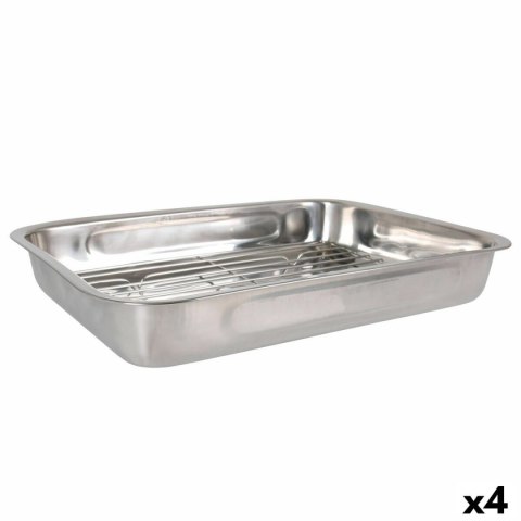 Blacha do piekarnika Quttin Stal Srebrzysty Prostokątny 43,4 x 31,2 cm (4 Sztuk)