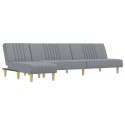 Sofa rozkładana L, jasnoszara, 255x140x70 cm, tkanina