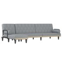 Sofa rozkładana L, jasnoszara, 260x140x70 cm, tkanina