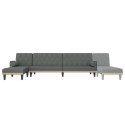 Sofa rozkładana L, ciemnoszara, 260x140x70 cm, tkanina