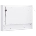 Szafka łazienkowa z lustrem i LED, biała, 80x15x60 cm, MDF