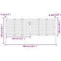 VidaXL Brama ogrodowa, antracytowa, 300x150 cm, stal