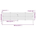 Brama ogrodowa, antracytowa, 400x125 cm, stal