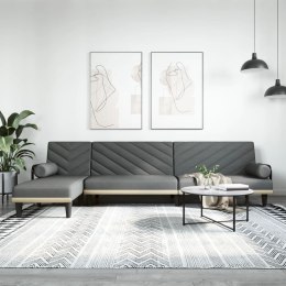 Sofa rozkładana L, ciemnoszara, 260x140x70 cm, tkanina