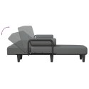 Sofa rozkładana L, ciemnoszara, 260x140x70 cm, tkanina