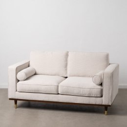 Sofa 172 x 89 x 91 cm Tkanina syntetyczna Beżowy Drewno